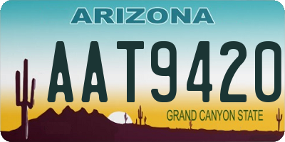 AZ license plate AAT9420