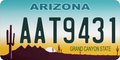 AZ license plate AAT9431