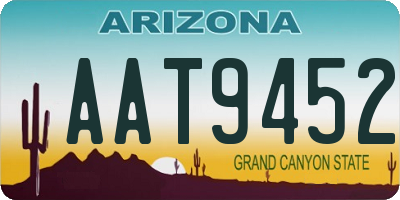 AZ license plate AAT9452