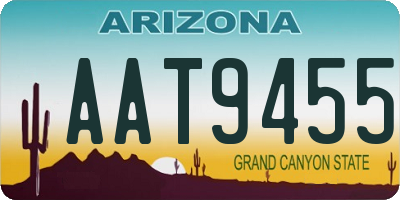 AZ license plate AAT9455