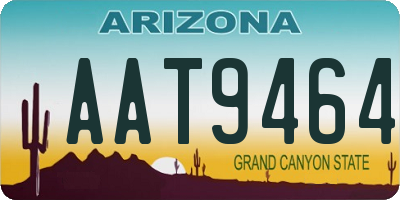 AZ license plate AAT9464
