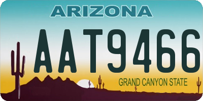 AZ license plate AAT9466