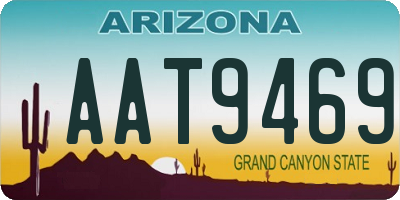 AZ license plate AAT9469