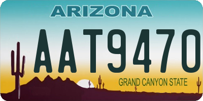 AZ license plate AAT9470
