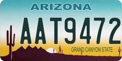 AZ license plate AAT9472