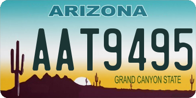 AZ license plate AAT9495