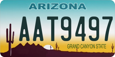AZ license plate AAT9497