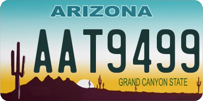 AZ license plate AAT9499