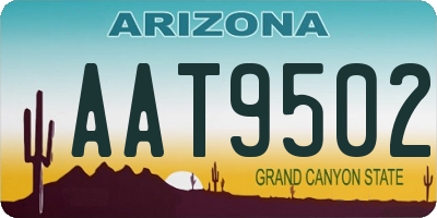 AZ license plate AAT9502