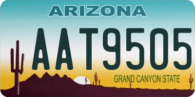 AZ license plate AAT9505