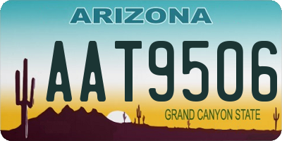 AZ license plate AAT9506