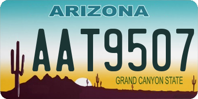 AZ license plate AAT9507