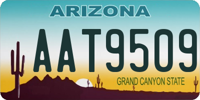 AZ license plate AAT9509