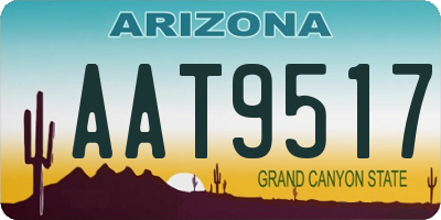 AZ license plate AAT9517