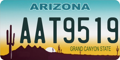 AZ license plate AAT9519