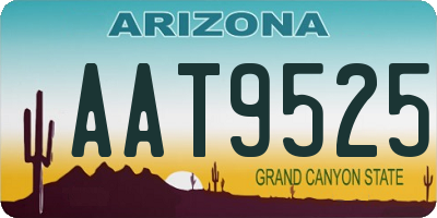 AZ license plate AAT9525