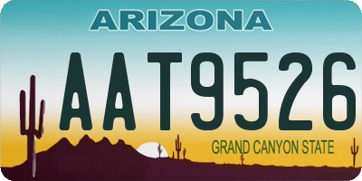 AZ license plate AAT9526