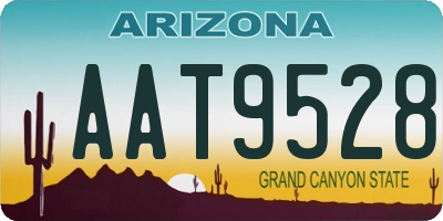 AZ license plate AAT9528