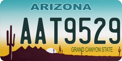 AZ license plate AAT9529