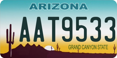 AZ license plate AAT9533