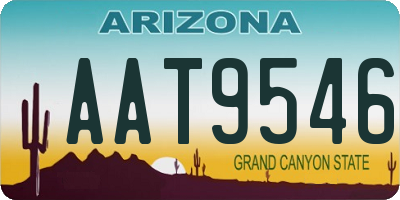 AZ license plate AAT9546
