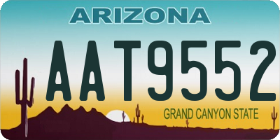 AZ license plate AAT9552