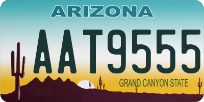 AZ license plate AAT9555