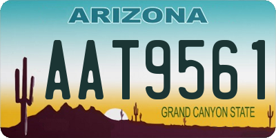 AZ license plate AAT9561