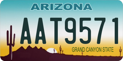 AZ license plate AAT9571