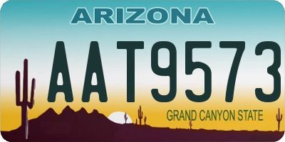AZ license plate AAT9573