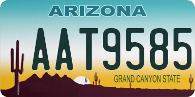 AZ license plate AAT9585