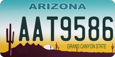 AZ license plate AAT9586