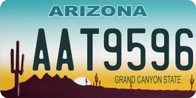 AZ license plate AAT9596