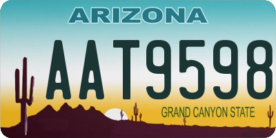 AZ license plate AAT9598