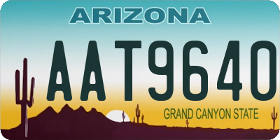 AZ license plate AAT9640