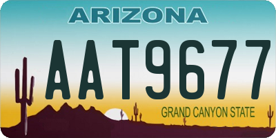 AZ license plate AAT9677
