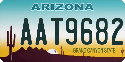 AZ license plate AAT9682