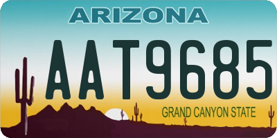 AZ license plate AAT9685