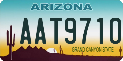 AZ license plate AAT9710