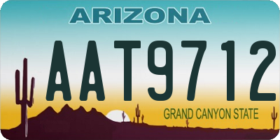 AZ license plate AAT9712