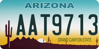 AZ license plate AAT9713