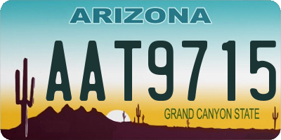 AZ license plate AAT9715