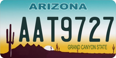 AZ license plate AAT9727