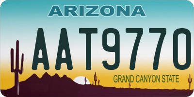 AZ license plate AAT9770