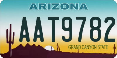 AZ license plate AAT9782