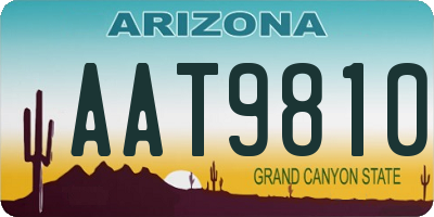 AZ license plate AAT9810