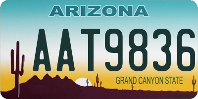 AZ license plate AAT9836