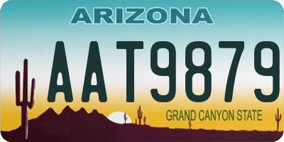 AZ license plate AAT9879