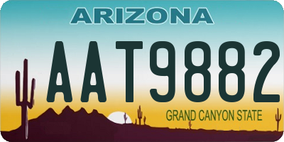 AZ license plate AAT9882
