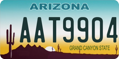 AZ license plate AAT9904